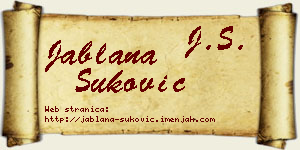 Jablana Šuković vizit kartica